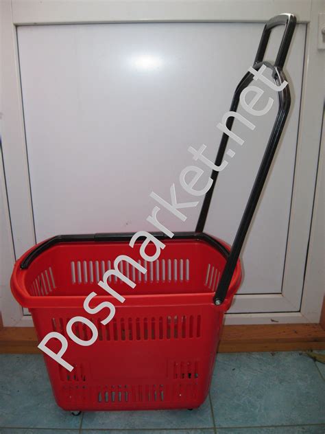 Покупательская тележка-корзина на колёсах