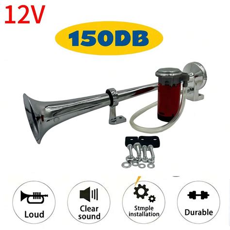 Db Car Horn Kit V Truck Train Air Horn Zinc Alloy Horn Tubes And