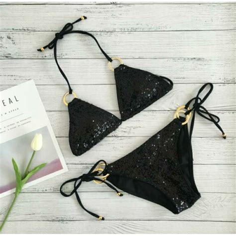 Bikini M Nh B I L I I Bi N Basics Cao C P Nhi U M U En Tr Ng Xanh T M Shopee Vi T Nam