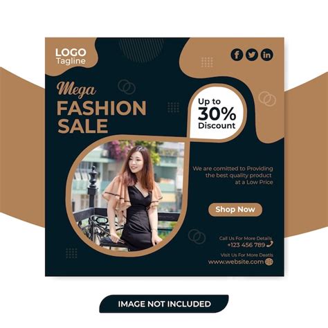 Premium Vector Mega Fashion Sale Social Media Post Template