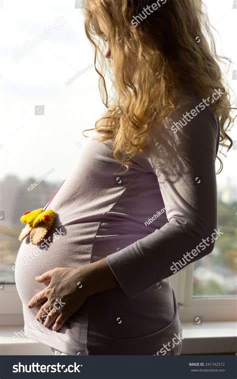Beautiful Pregnant Blonde Standing Near Window Stock Photo Shutterstock