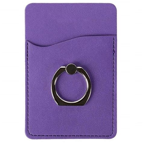 Pu Leather Phone Holder W Ring Stand Giftarget Inc