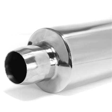 Abafador Universal Intermediário Aço Inox 304 Corpo 300mm Encaixe 2 5