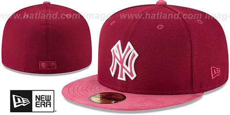 New York Yankees Tonal Choice Burgundy Fitted Hat By New Era