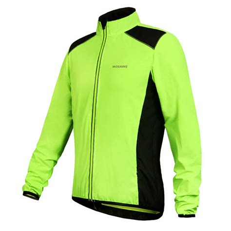 Outdoor Camping Jacket Motorcycle Cycling Jacket Men Reflective Fluorescence Green Cycling ...