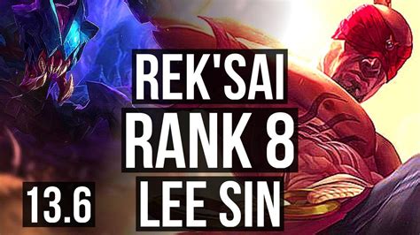 Rek Sai Vs Lee Sin Jng Rank Legendary Kr Challenger