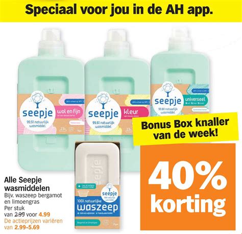 Alle Seepje Wasmiddelen Aanbieding Bij Albert Heijn