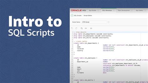 Intro To Sql Scripts Youtube