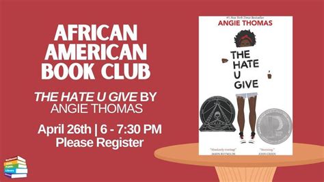 African American Book Club The Hate You Give Matteson Area Public