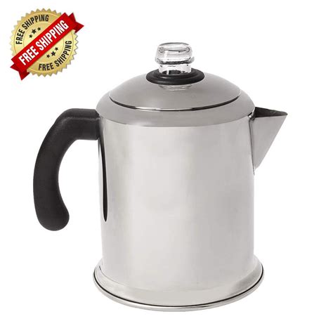 Farberware Stovetop Percolator Heavy Duty Stainless Steel Yosemite Coffee 8 Cup 1999496450