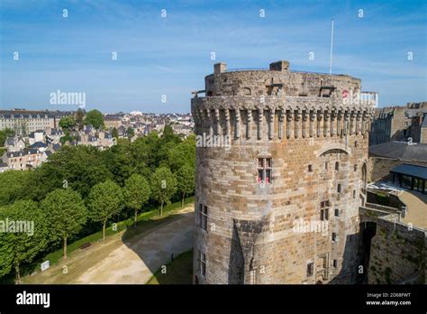 dinan brittany north western france aerial view   medieval
