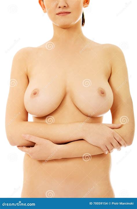 Beautiful Woman With Naked Breast Stock Photo Image Of Female Happiness