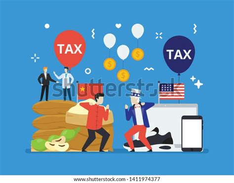 Trade War China Usa Economic War Stock Vector Royalty Free 1411974377