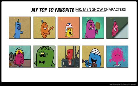 My Top 10 Favourite Mr Men Show Characters By Thetrainmrmenponyfan On