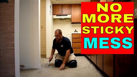 how to clean a sticky floor tile
