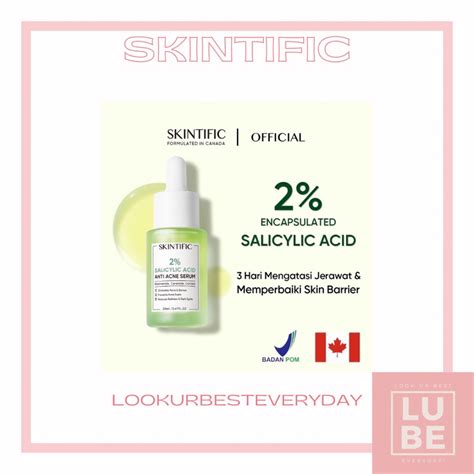 Jual Skintific 2 Salicylic Acid Anti Acne Serum 20 Ml Shopee Indonesia