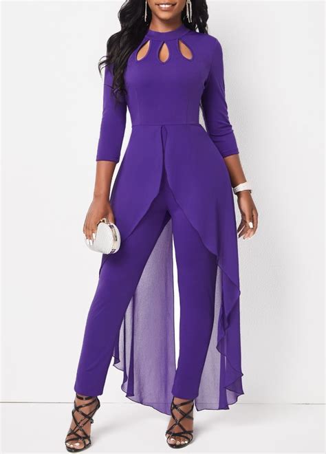 Rotita USD 39 98 Collar Jumpsuit Jumpsuit With Sleeves