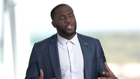 confident afro american businessman talking stock footage sbv