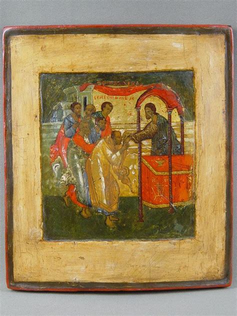 Лот 33196. Икона «Евхаристия», дерево, левкас, темпера. Москва, XVI век ...