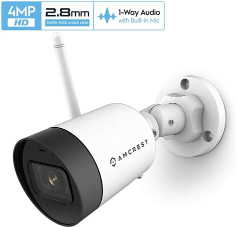 Amcrest SmartHome 4MP Outdoor WiFi Camera Bullet 4MP Outdoor Security ...