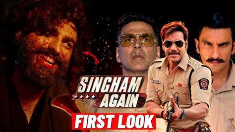 Singham Again Arjun Kapoors First Look Ajay Devgn Ranveer Singh