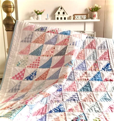 Half Square Triangle Quilt - Etsy