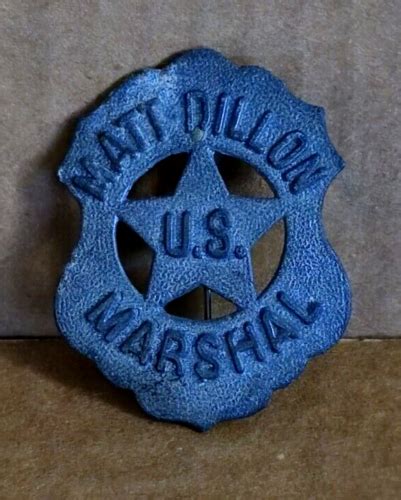 Gunsmoke Matt Dillon 1959 Us Marshal Toy Badge Ebay