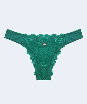 Calcinha Biquini De Microfibra Renda JACKIE LINGERIE Calcinha