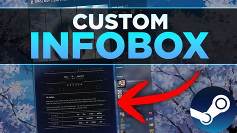 How To Make A Custom Infobox On Steam Youtube