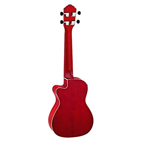 DISC Ortega RUFIRE Electro Acoustic Concert Ukulele Fire Red Gear4music