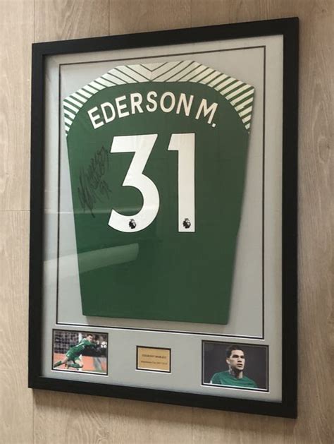 Ederson Moraes Signed Framed Manchester City Keeper Shirt Catawiki