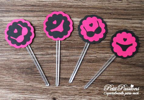 Toppers Ch De Lingerie Pink E Preto Elo Produtos Especiais