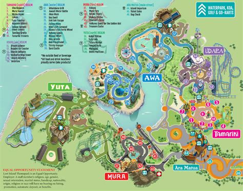 Lost Island Waterpark Map and Brochure (2022 - 2023) | ThemeParkBrochures.net