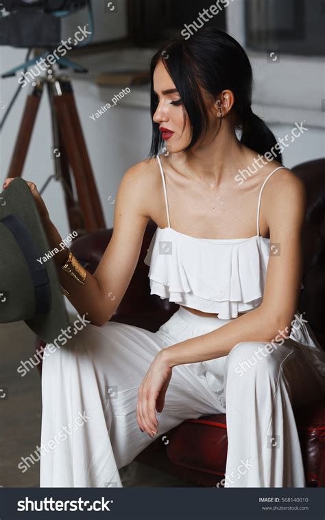 Beautiful Sexy Woman Fashion Model Brunette Stock Photo 568140010 Shutterstock