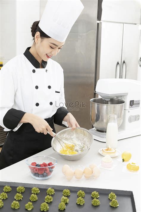 Female Pastry Chef Making Biscuit Pastry Picture And Hd Photos Free