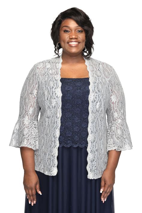 Sleektrends Plus Size Bell Sleeve Long Sequin Bolero Jacket Lace Shrug In 2021 Lace Bolero