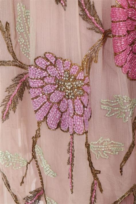 Vintage Nude Chiffon Flapper Dress