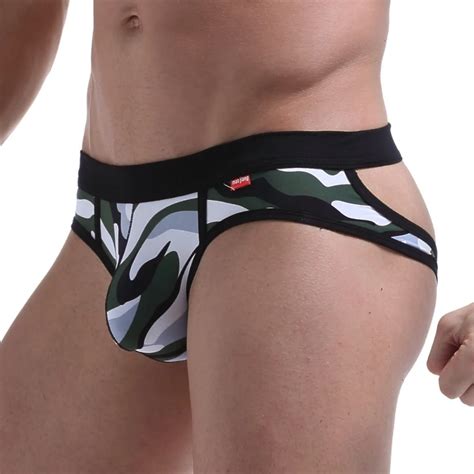 Sexy Gay Underwear Men G Strings Thongs Hollow Back Black Faux Leather