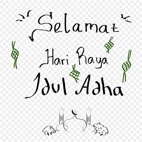 The Simple Lettering Of Selamat Hari Raya Idul Adha Lettering Drawing