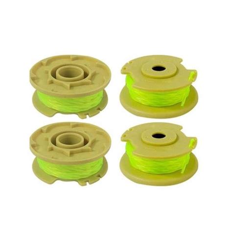 INF Lot de 4 bobines de rechange pour débroussailleuse RYOBI Vert