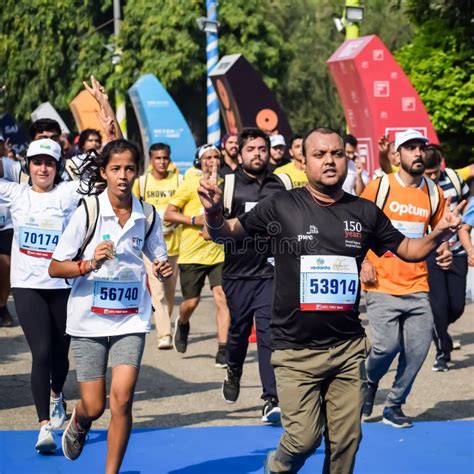 New Delhi India October Vedanta Delhi Half Marathon Race