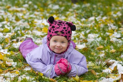 First Snow Of The Year Stock Photo Image Of Eyes Horizontal 16517134