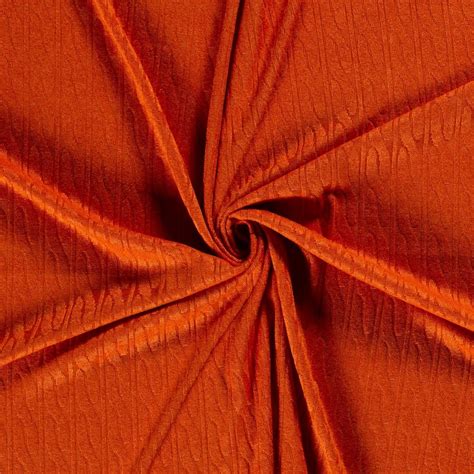 Viskose Strickstoff Zopfmuster Blutorange 18257 56