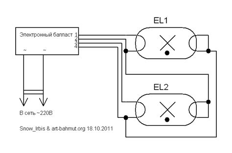 Схема подключения люминесцентной лампы без дросселя