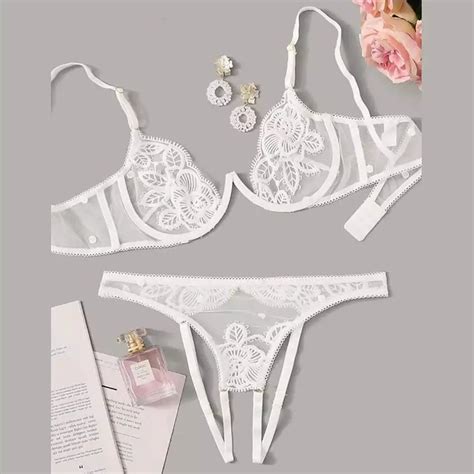 Sheer Mesh Cut Out Underwire Lingerie Set Artofit