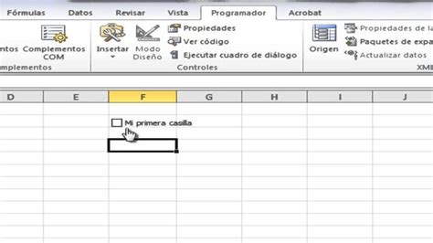 Insertar Casilla De Verificación En Excel