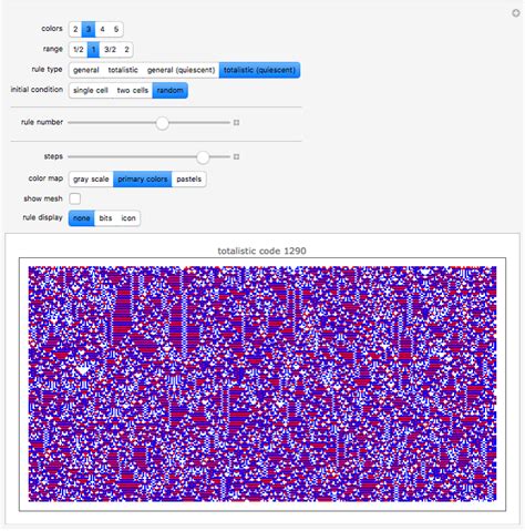 Cellular Automaton Explorer Wolfram Demonstrations Project