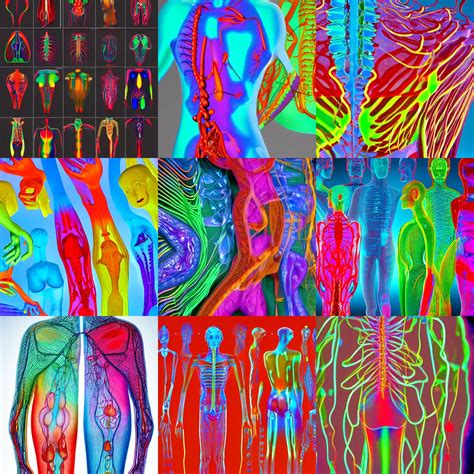 Lightfull And Very Colorful Transparent Body Organs By Stable