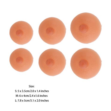 1 Pair Self Suction Washable Reusable Silicone Nipples For Breast Form