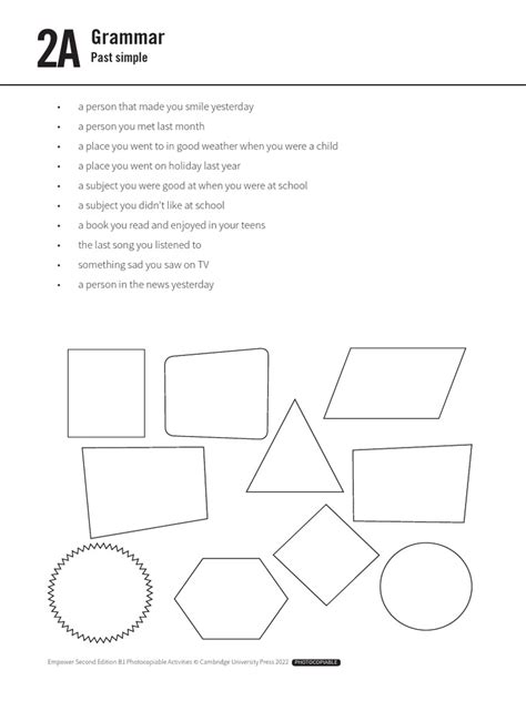Empower Pre-Intermediate Photocopiable - Unit 2 | PDF